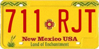 NM license plate 711RJT