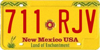 NM license plate 711RJV