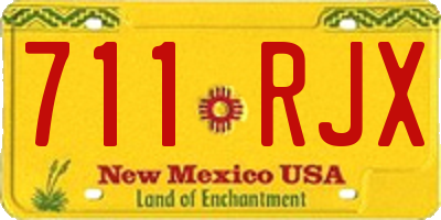 NM license plate 711RJX