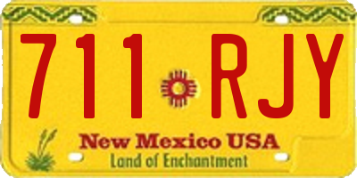 NM license plate 711RJY
