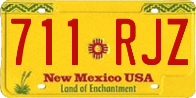 NM license plate 711RJZ