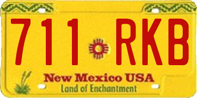 NM license plate 711RKB