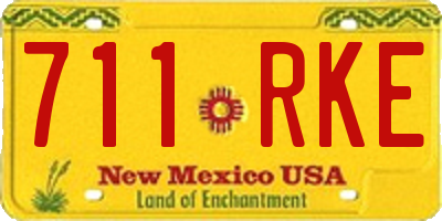 NM license plate 711RKE