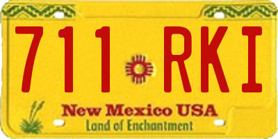 NM license plate 711RKI