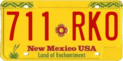 NM license plate 711RKO