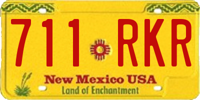 NM license plate 711RKR