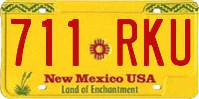 NM license plate 711RKU