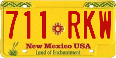 NM license plate 711RKW