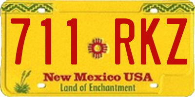 NM license plate 711RKZ