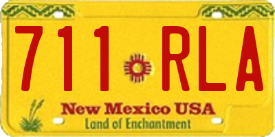 NM license plate 711RLA