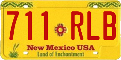 NM license plate 711RLB