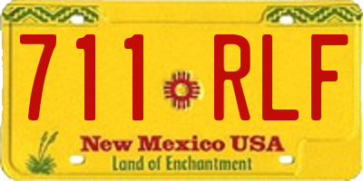 NM license plate 711RLF