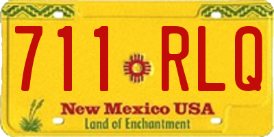 NM license plate 711RLQ