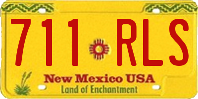 NM license plate 711RLS
