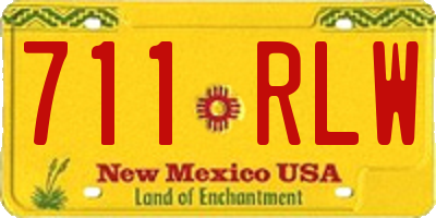 NM license plate 711RLW