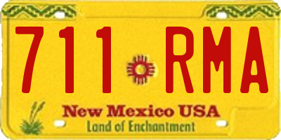 NM license plate 711RMA