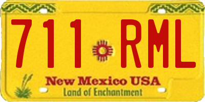 NM license plate 711RML