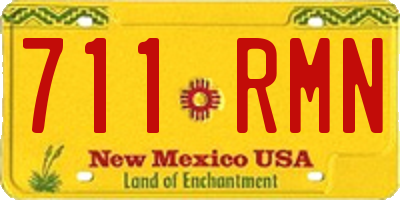 NM license plate 711RMN