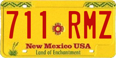 NM license plate 711RMZ