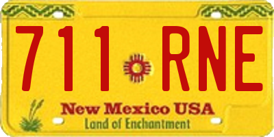 NM license plate 711RNE