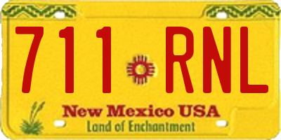 NM license plate 711RNL
