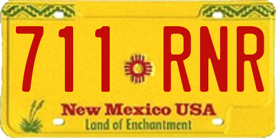 NM license plate 711RNR