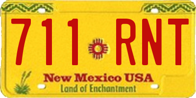 NM license plate 711RNT
