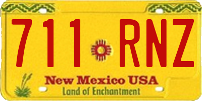 NM license plate 711RNZ