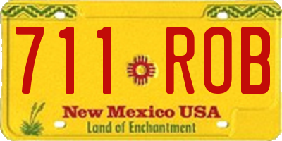 NM license plate 711ROB