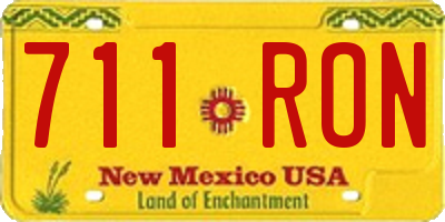 NM license plate 711RON