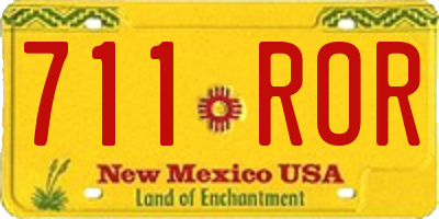 NM license plate 711ROR