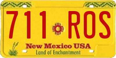 NM license plate 711ROS