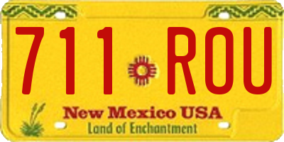 NM license plate 711ROU