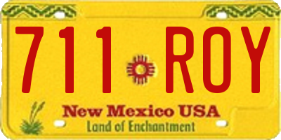 NM license plate 711ROY
