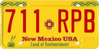 NM license plate 711RPB