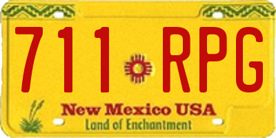 NM license plate 711RPG