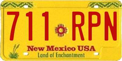 NM license plate 711RPN