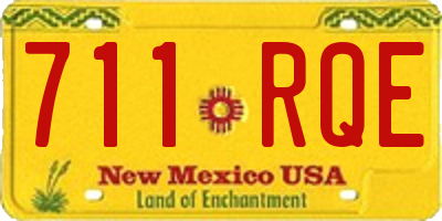 NM license plate 711RQE