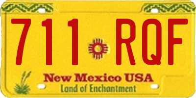 NM license plate 711RQF