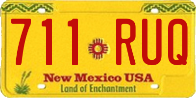 NM license plate 711RUQ