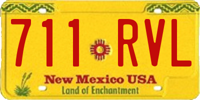 NM license plate 711RVL