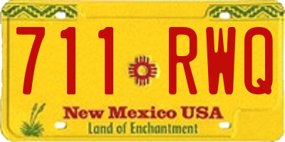 NM license plate 711RWQ