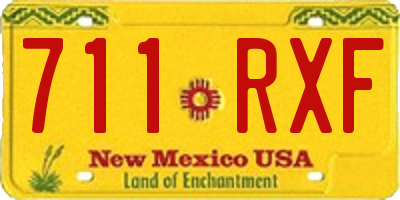 NM license plate 711RXF