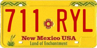 NM license plate 711RYL
