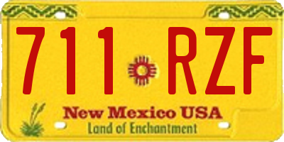 NM license plate 711RZF