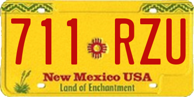 NM license plate 711RZU