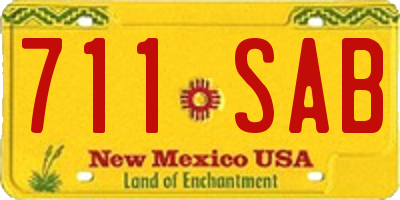 NM license plate 711SAB