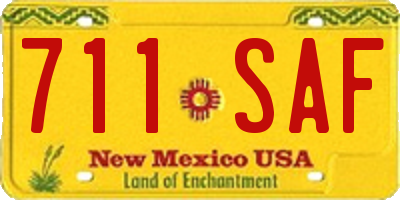 NM license plate 711SAF