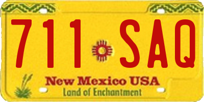NM license plate 711SAQ