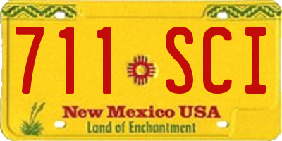 NM license plate 711SCI